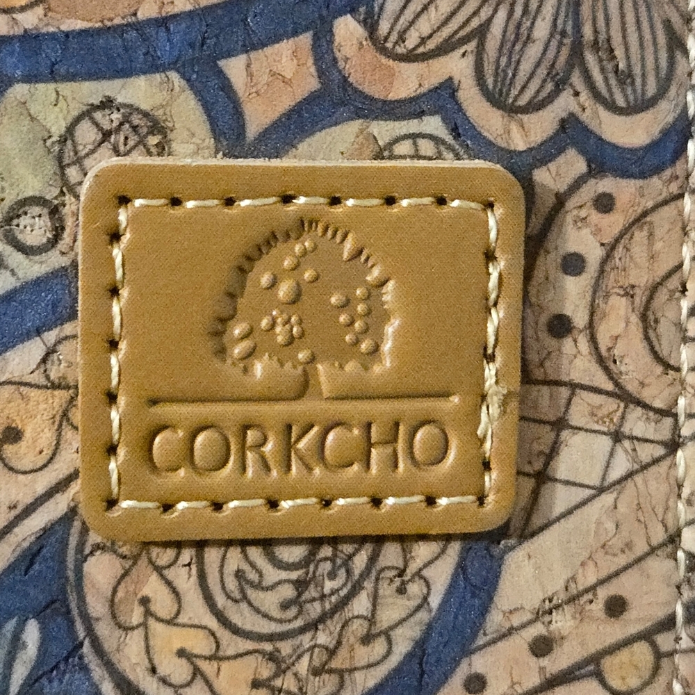 Artistic Floral Tan and Blue Women's Wallet - Picture 4 of 7